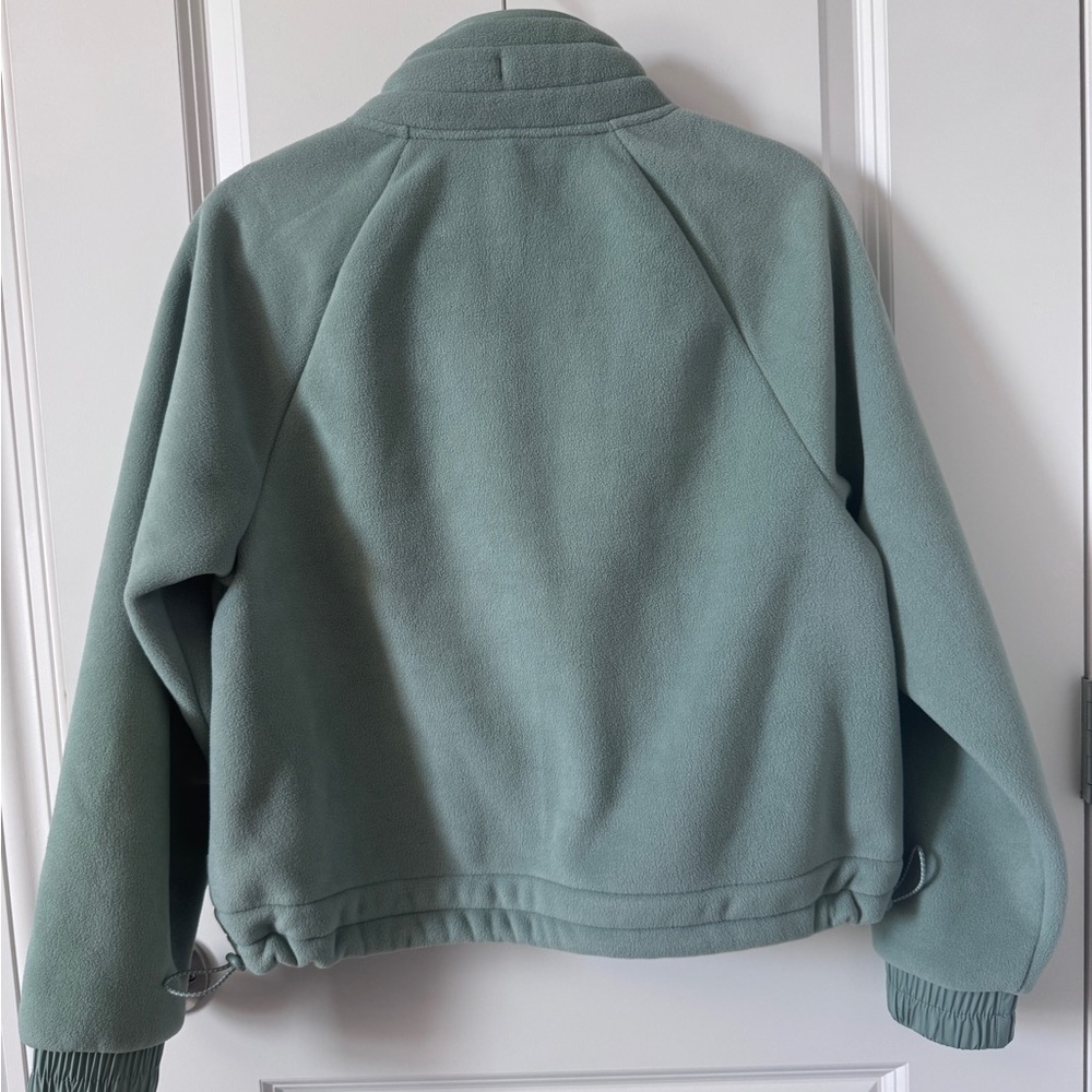 NWOT Lou & Grey Light Sage Green Fleece Jacket Size XS - Picture 3 of 3